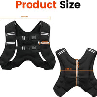 Adjustable Weighted Vest with Reflective Stripes