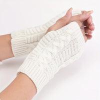 Knit Womens Winter Fingerless Gloves