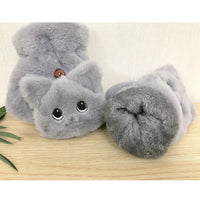 Plush Animal Fingerless Gloves
