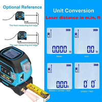3-In-1 Laser Tape Measure 40/60M Meters Infrared