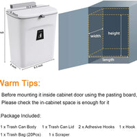 2.4 Gallon Kitchen Compost Bin For Counter Top Or Under Sink