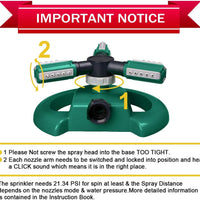Garden Lawn Water Sprinkler