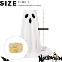 Lighted Halloween Candy Bowl Stand with Ghost Design