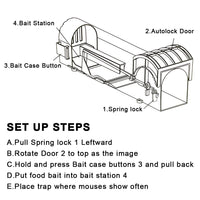 Self-Locking Reusable Humane Mouse Trap