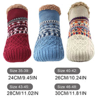 Knitted Slipper Socks with Fleece Lining