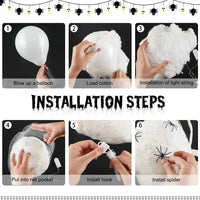 Light Up Spider Egg Sacs Halloween Decor Hanging Prop