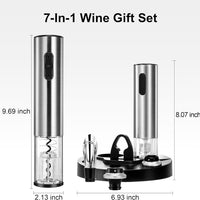 Electric Wine Bottle Opener Set with Vacuum Preserver, Automatic Corkscrew, Foil Cutter, Charging Base, Up to 30 Bottles per Charge