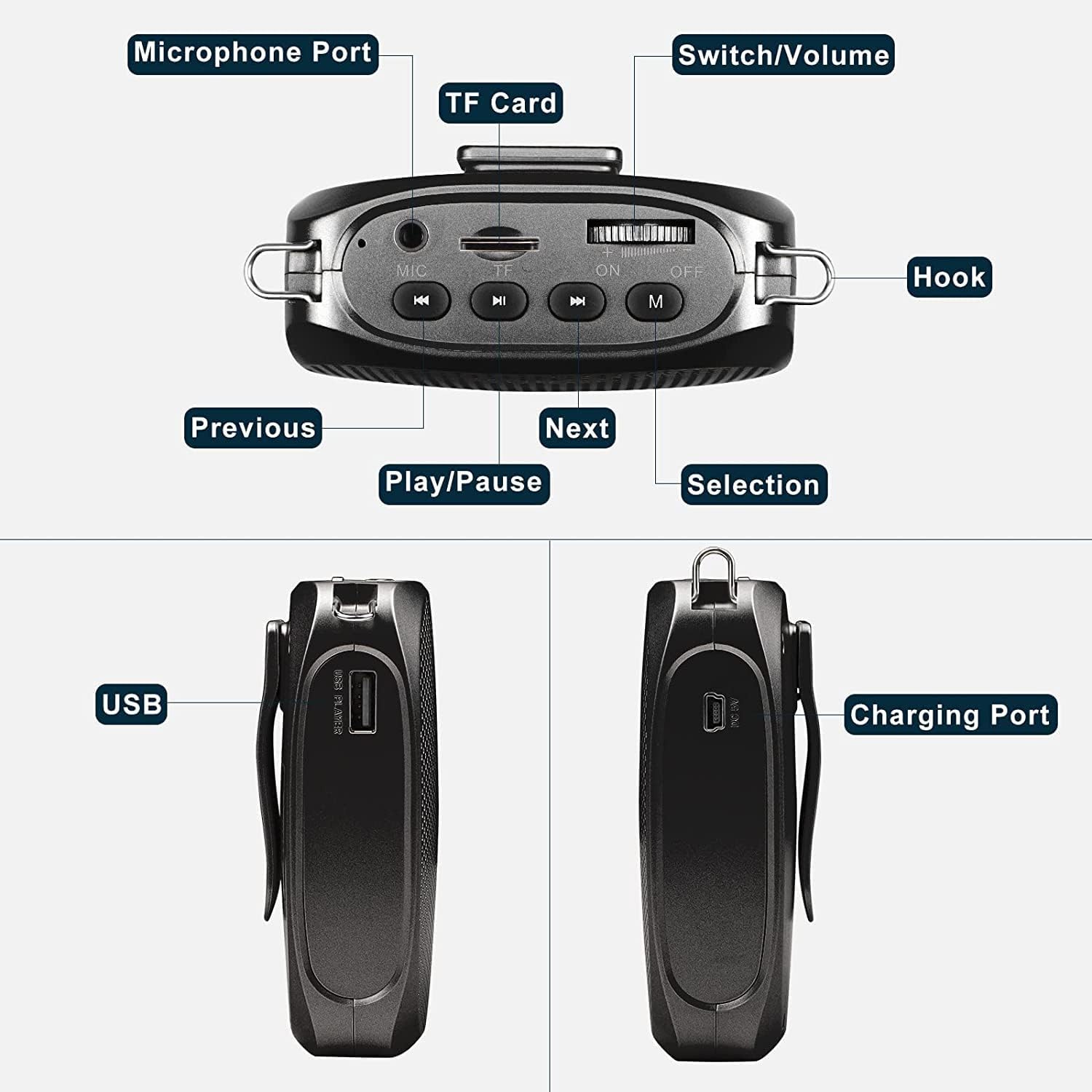 Personal Voice Amplifier For Teachers And Elderly