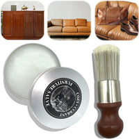 Furniture Salve And Brush For Leather And Wood