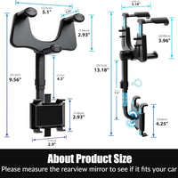 Rearview Mirror Phone Holder