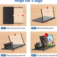 16 Inch Phone Screen Magnifier For Movies, Videos, And Gaming