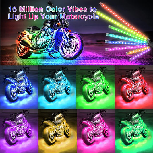 12-Piece Motorcycle LED Light Kit