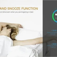 Digital Alarm Clock Smart Mirror Desktop Bedside Nightlight