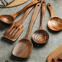 Kitchen set made of natural teak wood