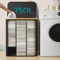 5072.1 oz foldable laundry basket with 2 compartments