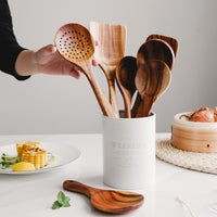 Kitchen set made of natural teak wood
