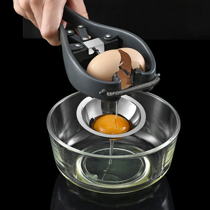 Stainless Steel Egg Cutter with Opening Mechanism