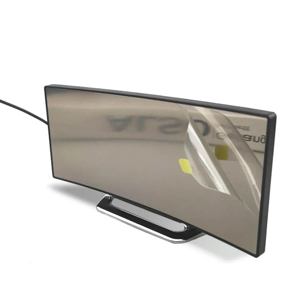 Curved LED Digital Alarm Clock With Mirror Display And Large Screen