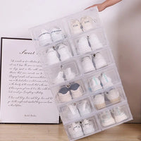 6pcs Clear Shoe Box Stackable Plastic Organizer