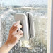 Double-sided magnetic window squeegee for double glazing