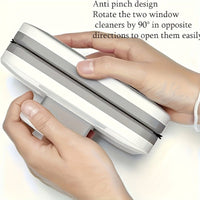 Double-sided magnetic window squeegee for double glazing