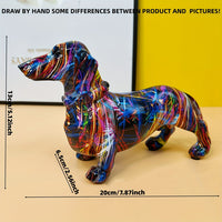 Colorful Dachshund Statue