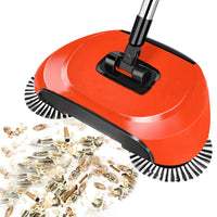 Manual 2-in-1 Broom with Rotating Brush