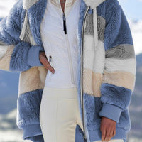 Multicolored Hooded Coat