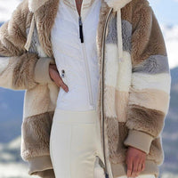 Multicolored Hooded Coat