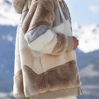 Multicolored Hooded Coat