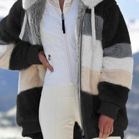 Multicolored Hooded Coat