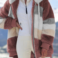 Multicolored Hooded Coat