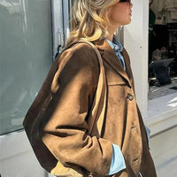 Brown Single-breasted Jacket