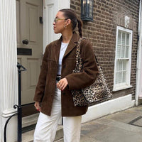 Brown Single-breasted Jacket