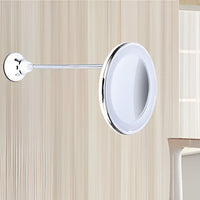 10X LED mirror on suction cup