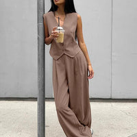 Striped Pants and Vest Set