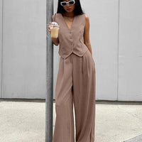 Striped Pants and Vest Set