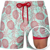Beach shorts with lining