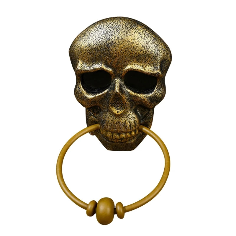 Skeleton Head Door Knocker Halloween Decoration