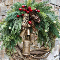 Farmhouse Christmas Wreath, Boho Wreath, Holiday Wreath