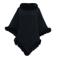 Faux Fur Shawl Cloak for Women