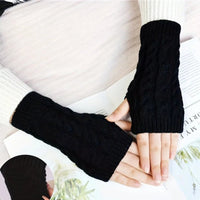 Knit Womens Winter Fingerless Gloves