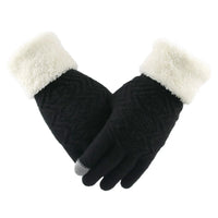 Plush Lined Touch Screen Knitted Gloves