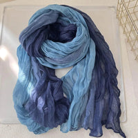 Soft Gradient Cotton Shawl Ladies Winter Scarf