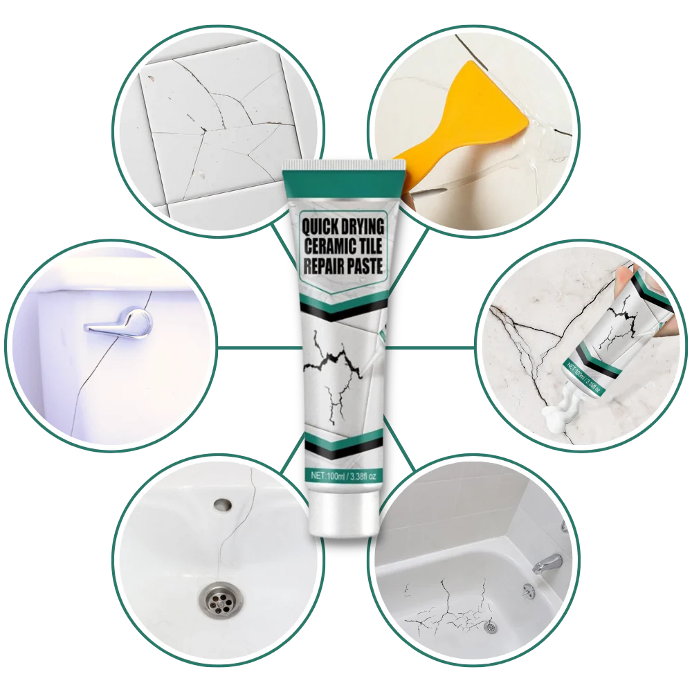Ceramic Tile Repair Paste Kit for Cracks Chips and Surface Repair