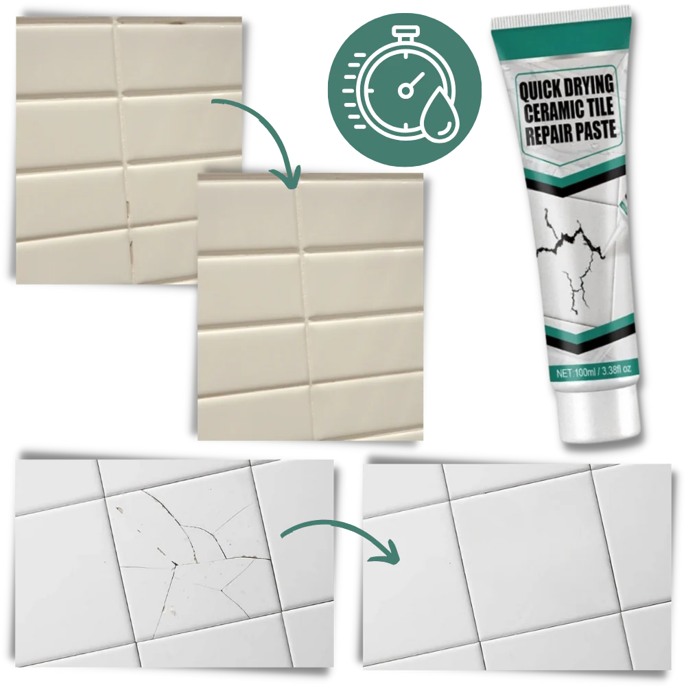 Ceramic Tile Repair Paste Kit for Cracks Chips and Surface Repair