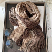 Soft Gradient Cotton Shawl Ladies Winter Scarf