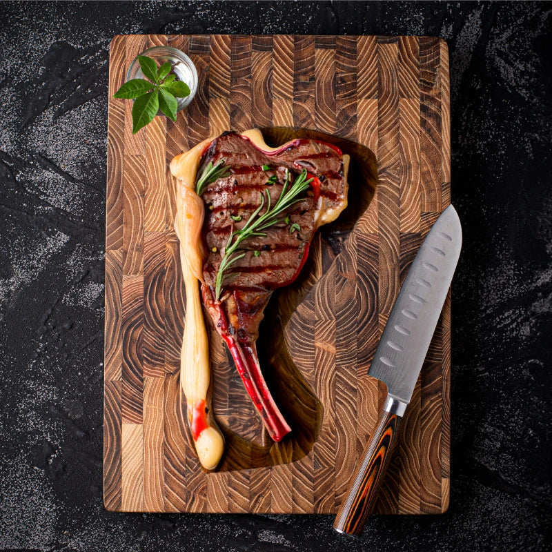 High-quality Wooden Chopping Block  End Grain Cutting Board For Kitchens And Professional Chefs