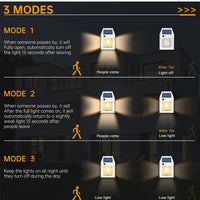 2 Set Solar Wall Lamp Outdoor