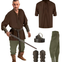 Men 4 Piece Halloween Medieval Party Costumes